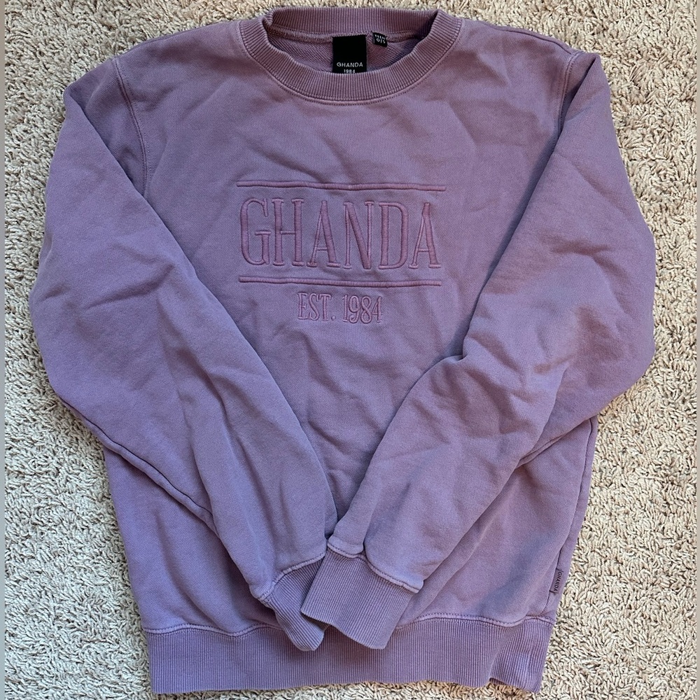 Ghanda Brand Purple Crewneck Sweatshirt